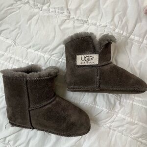 Toddler UGG Dark Brown Sheepskin Booties
